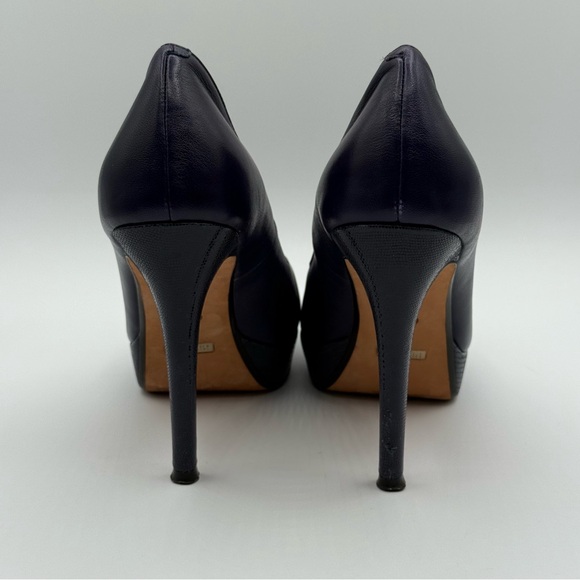Cole Haan Mariela Air Purple Leather Peep Toe Pumps Women 6.5B - Picture 5 of 16